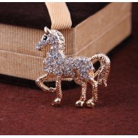 SB363 - Diamond Horse Brooch